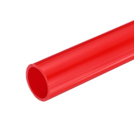 MECCANIXITY PVC Rigid Round Pipe 27.2mm ID 32mm OD 20cm/8" Length Red High Impact for Water Pipe, Crafts