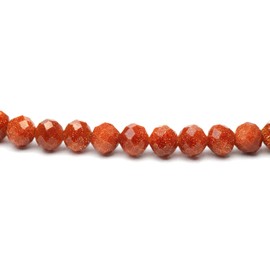 Goldfluss Armband mit facettierten 3mm Perlen - verschiedene Längen - Heilstein Schutzstein Edelsteinarmband Glücksbringer Talisman Geschenk (Goldfluss, 16CM)