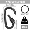 3 Pieces Carabiner Hook, Screw Lock Key Carabiner, Small Carabiner