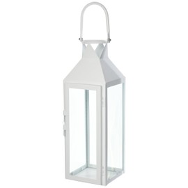 White Manhattan Candle Lantern Event Centerpiece 18 1/2” Tall with Handle -by# Great_bargains1, #UGEIO19321642911146