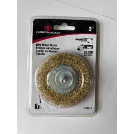 Carborundum Set of 4 Carborundum Wire Wheel Brush 3" x .008" x 1/4" 76x2x6mm 38647