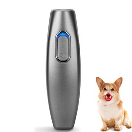 BONSO Bark Control Device 2-in-1 Anti Barking Device&Dog Training Tool, 16.4 Ft Large Control Range Sonic Bark Deterrents, Stop Bad Behavior Dog Silencer, Indoor&Outdoor Electronic Dog Whistle (Grey)