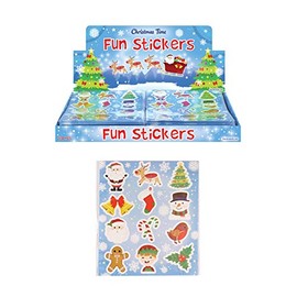 Henbrandt 12 Packs of Christmas Stickers Mini Christmas Stickers for Children Arts and Crafts for Kids Xmas Stocking Filler Party Bag Favours Loot Bag Fillers for Boys and Girls