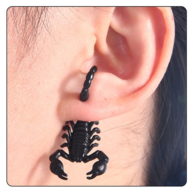 Fusamk Punk Alloy Animal Scorpion Stud Earrings