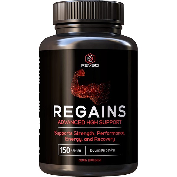 HGH Supplements for Men & Muscle Builder for Men - Regains Natural Growth Hormone Booster, Human Growth Hormones HGH for Men & Women, Anabolic Bodybuilding & Muscle Building Supplements 150 Capsules