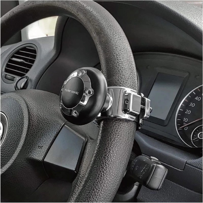 Hypersonic Black Steering Wheel Knob Spinner Universal Power Handle For