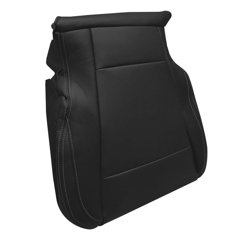 Lskioer Front Driver Side Bottom Perforated Leather Seat Cover Black