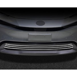 TERDARAY Front Grille Trim Compatible With Toyota Prius 2023 2024 Front Bumper Grille Strip Frame Trim Exterior Car Accessories Stainless Steel 3PCS
