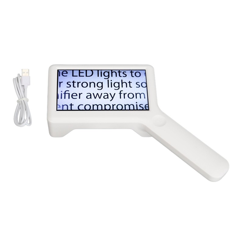 Handheld Reading Magnifier 3/5/10X 1MP 6 Light Chips USB Rechargeable