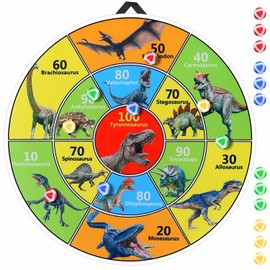 30 Inch LED Dart Board Kids Game,12PCS Sticky Balls,Indoor/Outdoor Sports Carnival Yard Party,Suitable for 3 4 5 6 7 8 9 10 11 12 Years Old Boys and Girls Birthday Gifts Dinosaur Toys