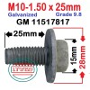 ITW Anchor Fastener (1 Pc) M10-1.50 x 25mm Fender/Body Bolts