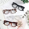 MMOWW 4 Pack Fashion Square Reading Glasses for Women Men