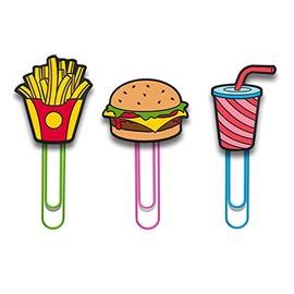 MUSTARD - Clipit Fast Food Picture Hanger I Photo and Postcard Memo Hanger String I Elastic Photo Hanging String I Photo Clips String I Metal-Clips I Set incl. 6 Clips/Elastic String/2 Plastic Sucker