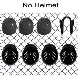 Pmsanzay Portable Fence Hooks Baseball/Softball Helmet Rack Holder for Baseball Bat Bags Organizer, Backpack and Gloves Hanger, Sports Equipment Caddy - Great Strong Easy to use - 2/PK - No Helmet