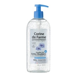 Corine de Farme - 3-in-1-Mizellengelée zum Abschminken von Gesicht, Augen und Lippen – spendet Feuchtigkeit und beruhigt – 95% natürliche Inhaltsstoffe – 400 ml
