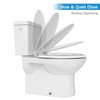 Toilet Seats Elongated, Toddler Potty Training Seat Built-In, Quiet-Close Lid,