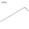 sourcing map 4pcs Ball End Hex Key Wrench 3mm L-Shape