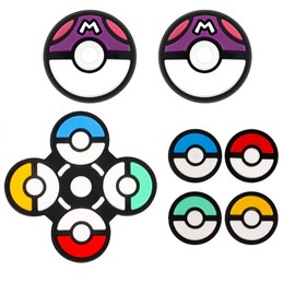 Silicone Cross D-Pad Button Caps Set Joystick Cover - ABXY Key Buttons Sticker Compatible with Switch/OLED Joy-Con,Switch Joycon Thumb Grip Caps (C-purple)