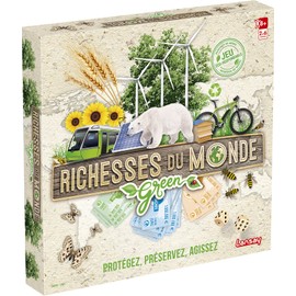 Lansay - Wealth of the World - Edition Green - Board Game for Children from 8 Years - Get a Maximum of Richessses - Educational Game Tactics & Family - 2 to 6 Players
