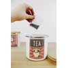 Purely Home Retro 1950s Style Decaf Tea Canister - White