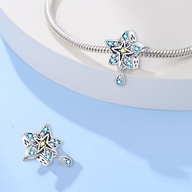 MICOO - Dijes de plata de ley 925 para pulseras y collares, colgantes de mal de ojo, colgantes de mariposa, regalos del día de la madre, abalorios de moda, regalo de joyería para mujeres, Zirconia