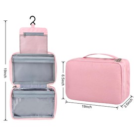 Etercycle Toiletry Bag for Women Men, Waterproof Hanging Toiletry Bags for Traveling, Portable Foldable Travel Wash bag with Hanging Hook, Shaving Bag for Bathroom Shower