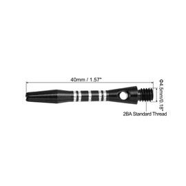 PATIKIL Dart Shafts 35 mm / 1.4 Inch, Pack of 3 2BA Thread Aluminium Dart Stems Dart Accessories for Steel Darts, Black