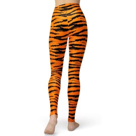 Women's Leopard Printed Leggings Animal Skin Brushed Buttery Soft Tights (Medium, Tiger Skin)