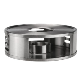 Edelstahl Stövchen mit Teelichthalter rund 15,5cm 34012