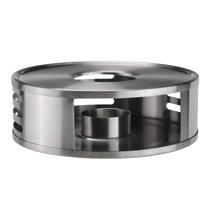 Edelstahl Stövchen mit Teelichthalter rund 15,5cm 34012