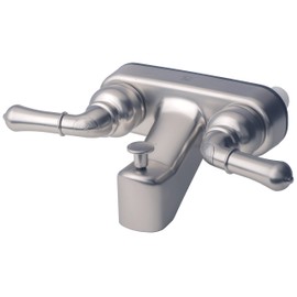 Builders Shoppe 3210BN RV/Motorhome Replacement Non-Metallic Two Handle Tub Shower Faucet Valve Diverter Brushed Nickel Finish