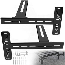 Universal Bed Headboard Brackets, Adjustable Bed Base for Twin/King/Queen/Full Size Beds Headboard Wall Mounting Bracket with Footboard Extension Kit Thickening