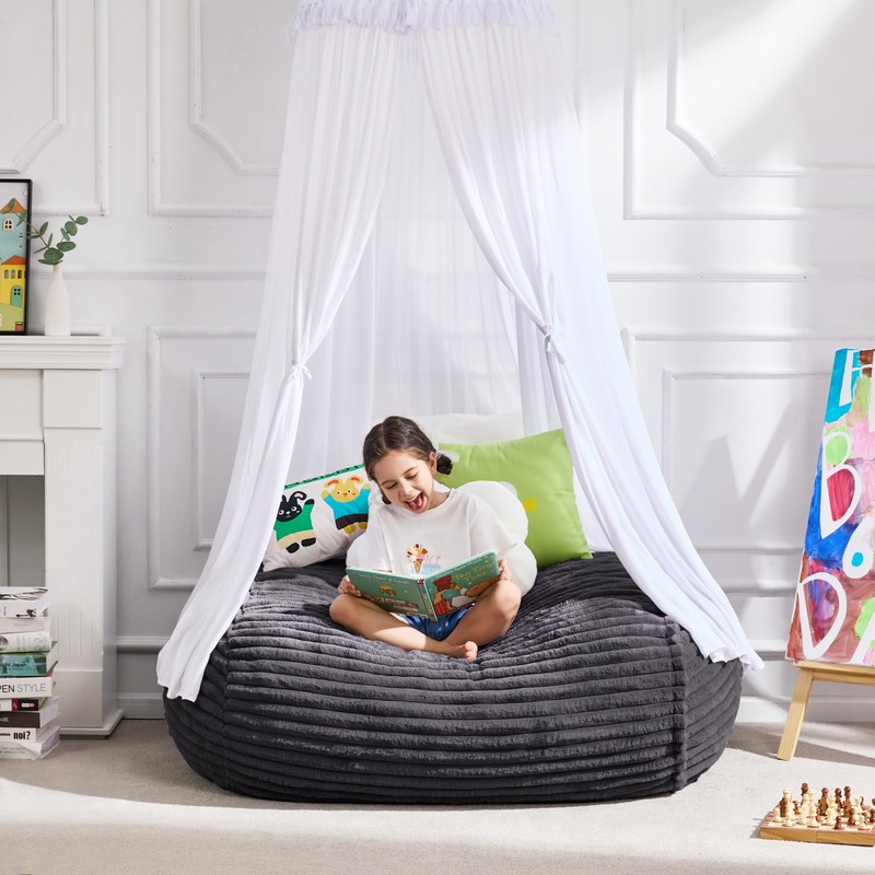 Hobestluk 3FT Bean Bag Chairs Adult Bean Bag with Portable