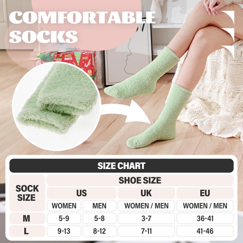 ANTSANG Fuzzy Socks for Women Men Slipper Fluffy Cozy Warm