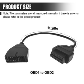 GAOLAOSY OBD1 to OBD2 GM Adapter, Auto Cable Code Reader Diagnostic Extension Tool, OBD1 12 Pins to OBD2 16 Pins Car Socket Scanner Cable, Auto Scanner Connector Replacement for Most Models