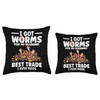 Worm Composting Bin Worm Farming Composter Vermicomposting Throw Pillow