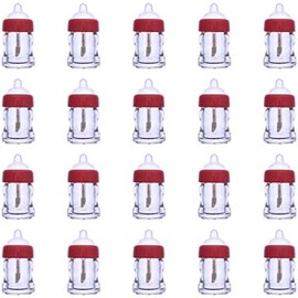 VICASKY Tubo de Bálsamo de Brillo Labial Rosa, Plástico Reutilizable E, 20 Piezas, Adecuado para Muestras de Tinte de Labios y Bálsamo