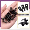Swpeet 60 Pcs L-Shelf Pins, 6mm Black Support Pegs with