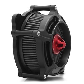 For harley davidson Sportster Air Cleaner filter street road glide M8 softail dyna 103 107 air intake Road King touring (OPS Black - Gray -Red spike, Model B : Softail 93-15,Touring 00-07)