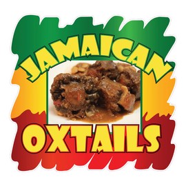 Custom Food Truck Decals Jamaican Oxtails Food and Beverage Concession Concession Sign 10 in on Longest Side Design Only
