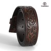 TRIWORKS Western Belt Strap for Men without Buckle 1.5" Wide