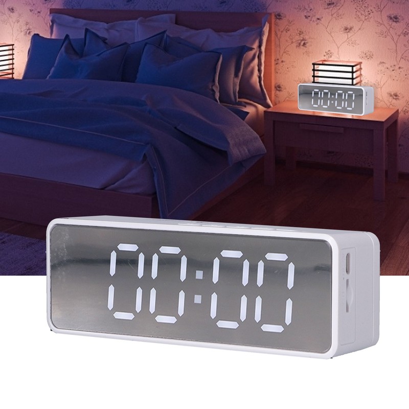 EG-010 Bluetooth Clock Speaker with LED Mirror Portable Drop Proof