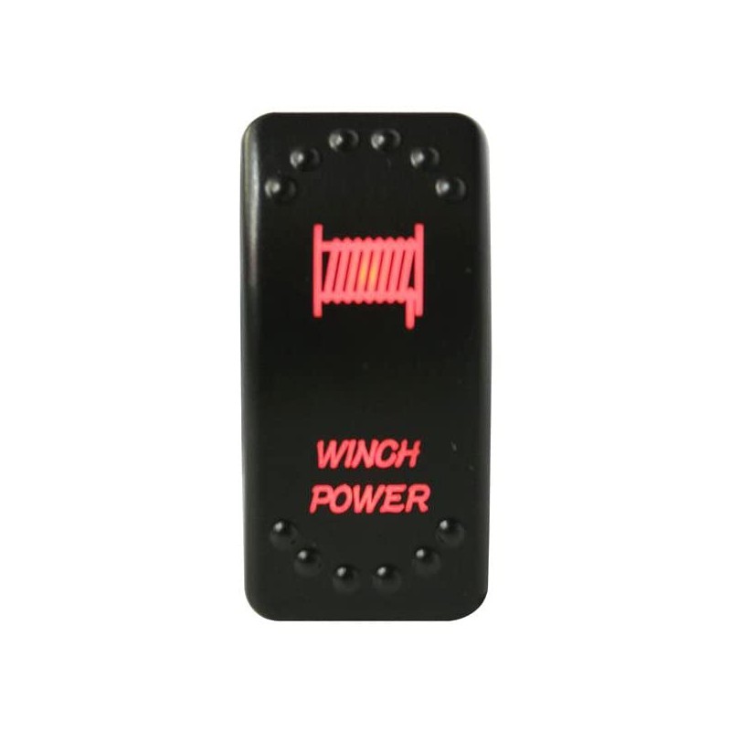 Bulldog Winch 20262- Winch Power Rocker Switch - On/Off 5-Pin-Red