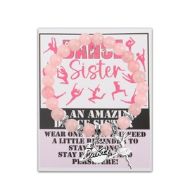 LQRI Dance Bracelet Gifts for Girls Ballet Bead Bracelet Dance Little Sister Big Sis Gift Ballet Dancer Gift For Dance Sister (Dance Sister)