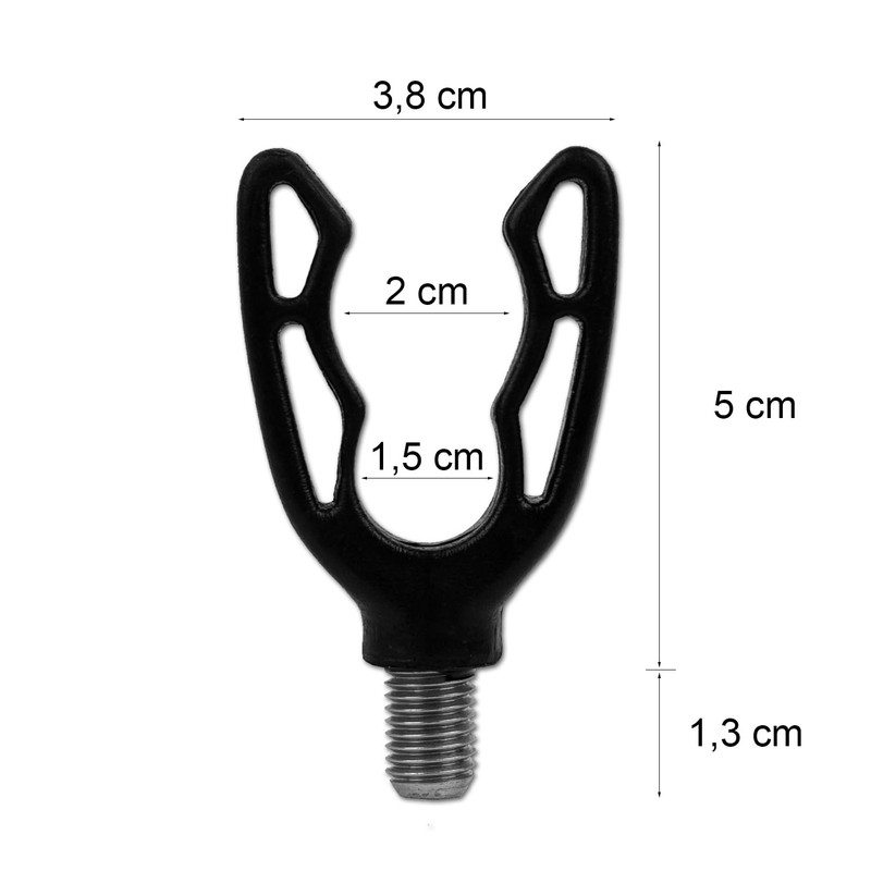 Duo Grip Rear Rod Rest Black