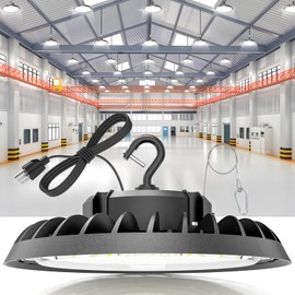 VOLISUN UFO Led High Bay Light 150W, 22,500LM, 5000K Daylight, 100-277V High Bay Led Shop Lights, ETL Listed Commercial Bay Lighting for Garage Workshop Barn Factory Warehouse,1 Pack