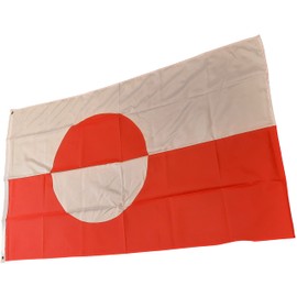 NWFlags Greenland Flag 5ft x 3ft 75d Premium Polyester Suitable For Flagpoles