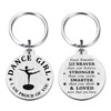 Richesele Dance Keychains for Girls - Dance Recital Gifts for Girls Ballet Dancer - Motivational Keychain Gift for Teen Dancer Daughter Sister Niece
