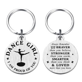 Richesele Dance Keychains for Girls - Dance Recital Gifts for Girls Ballet Dancer - Motivational Keychain Gift for Teen Dancer Daughter Sister Niece