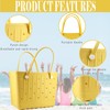 Forrader Rubber Beach Tote Bag, Large Waterproof Beach Bag for
